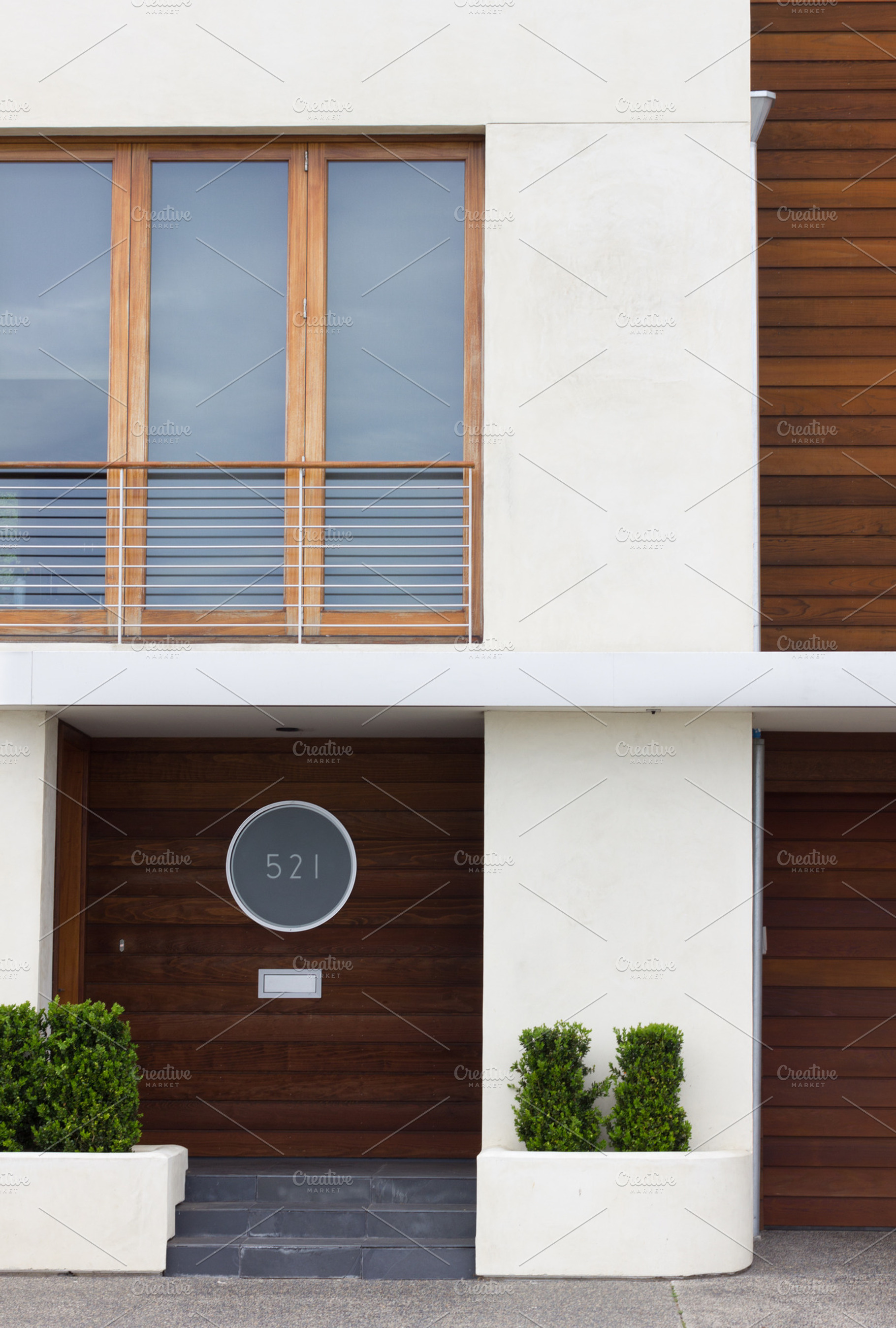 Front door stock photo containing exterior and contemporary, an Architecture Photo by Marsha Abrahams