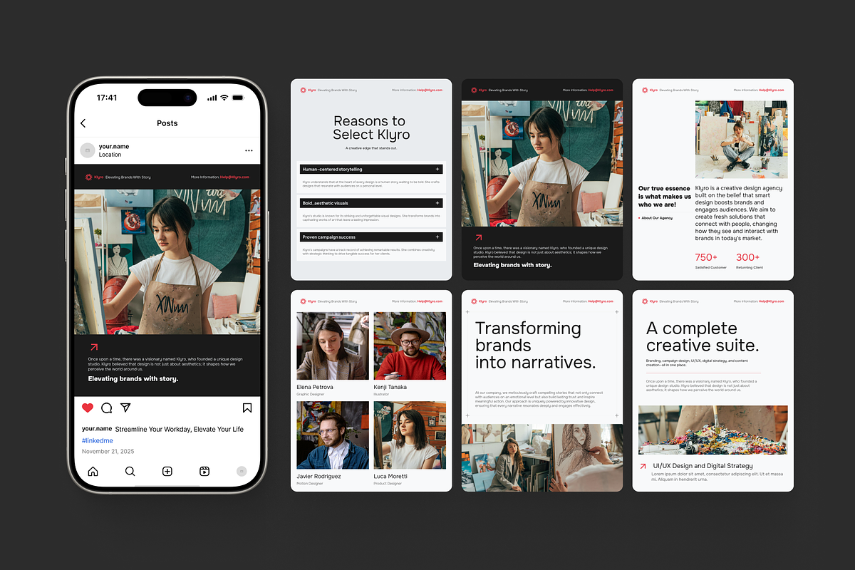 Klyro - Creative Agency Social Media, a Social Media Template by SLAB! Design (Photo 2 of 8)