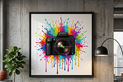 Rainbow Camera Paint Splash, a Shirt Mockup by Vector Stall (Thumbnail 10 of 14)