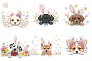 Easter Bunny Dog PNG Clipart., an Animal Illustration by KennedyStudio (Thumbnail 3 of 5)