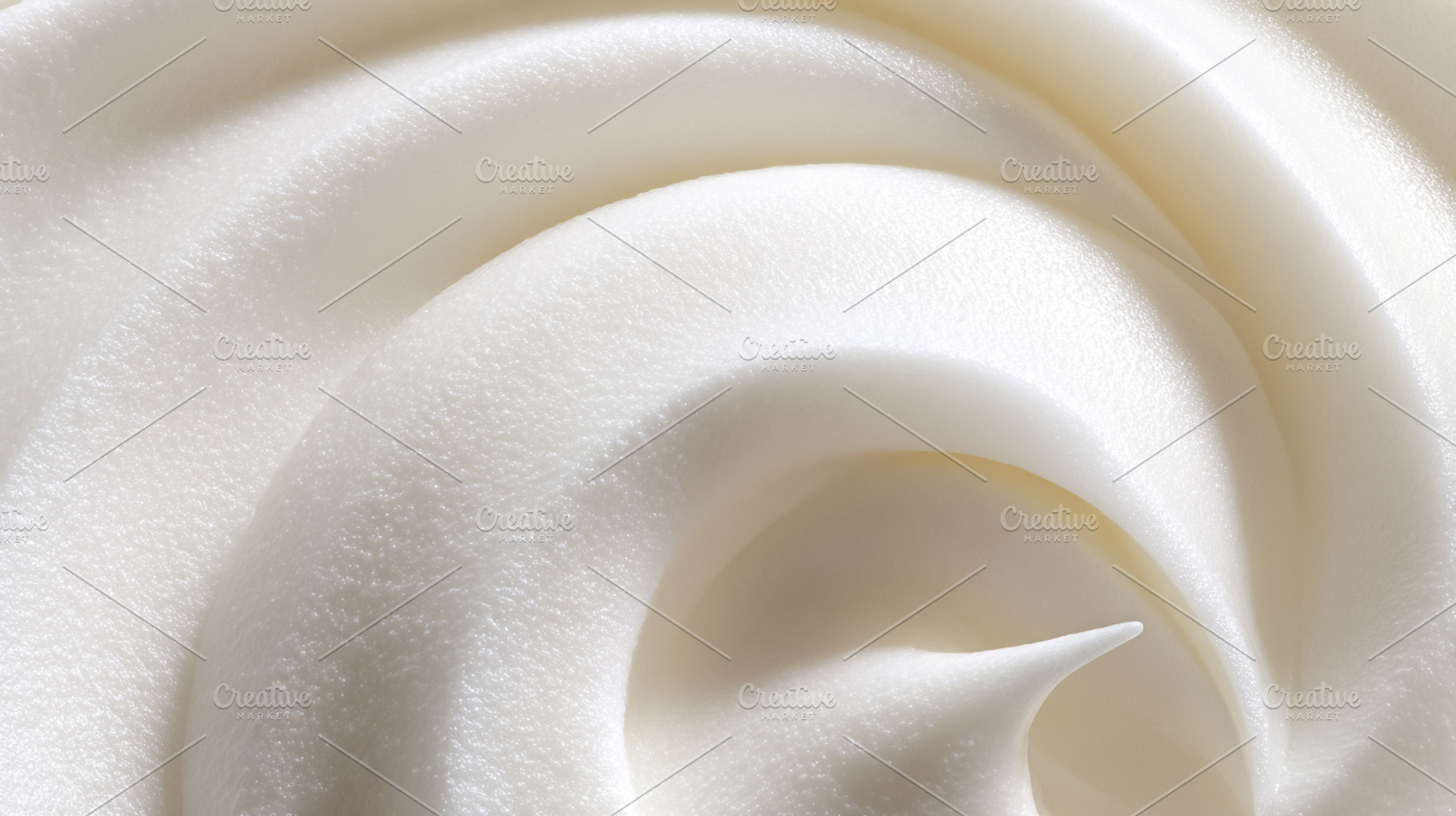 Whipped cream swirl forming a soft, creamy texture, creating a d, a Photo by Studio ANNA