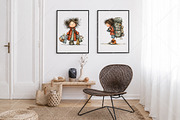 Whimsical Traveler Girl Clipart PNG, a Seasonal Illustration by Canvas Craft (Thumbnail 7 of 10)