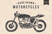 Vintage Hand-drawn Motorcycles, a Texture Illustration by dreamwaves (Thumbnail 1 of 4)
