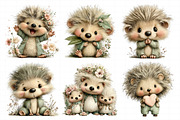 Whimsical Baby Hedgehog Png Clipart, an Illustration by Daily.Designs (Thumbnail 6 of 8)