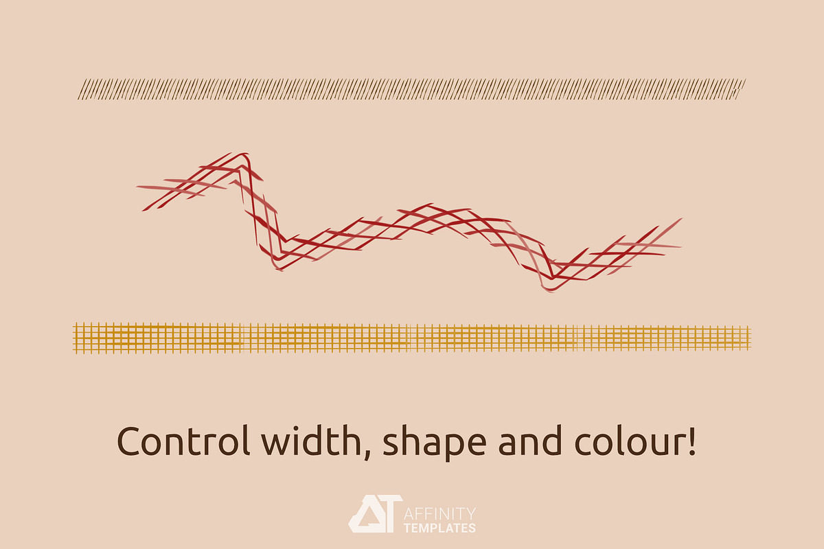 Hatching brush pack for Affinity app, a Brush Add-On by Affinity Templates (Photo 5 of 7)