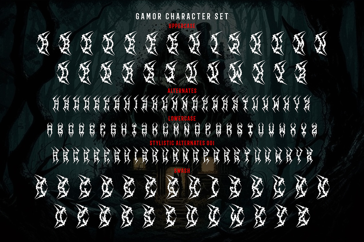 GAMOR – Black Metal Font, a Blackletter Font by Fonday Studio (Photo 8 of 8)