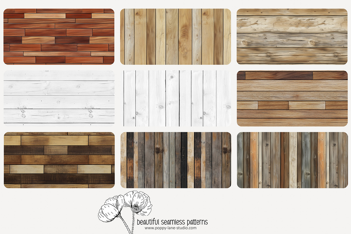 80 wood plank seamless pattern, a Pattern Graphic by Poppy Lane Studio (Photo 9 of 11)