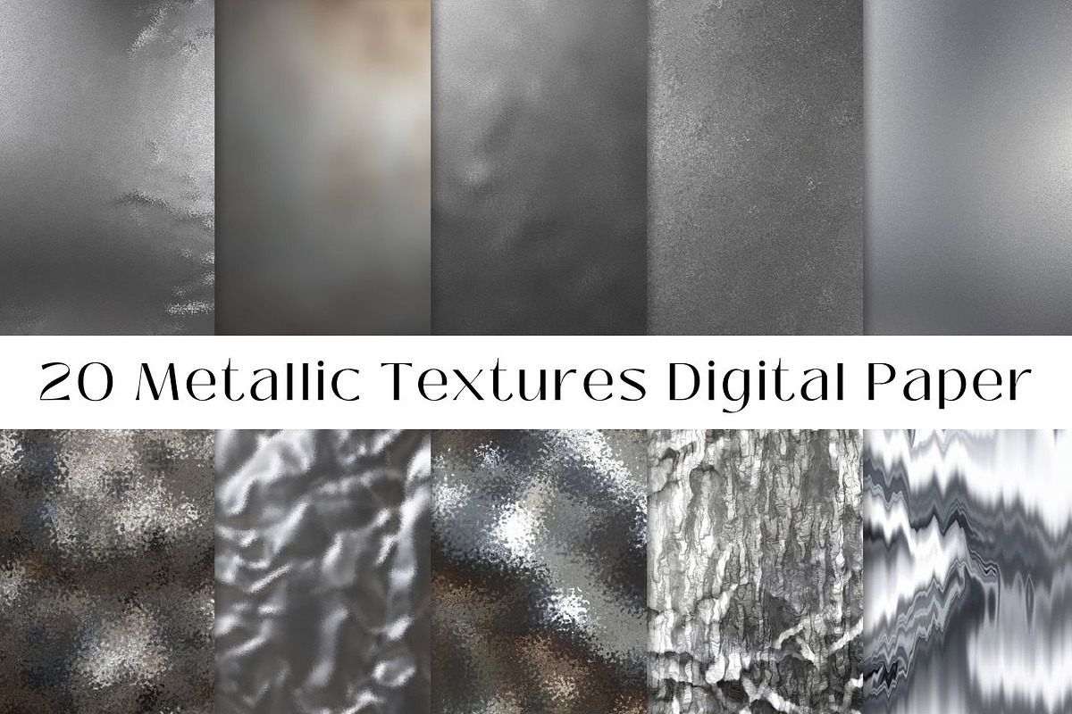 20 Silver Foil Metallic Textures, a Texture Graphic by UniqueMe (Photo 2 of 12)