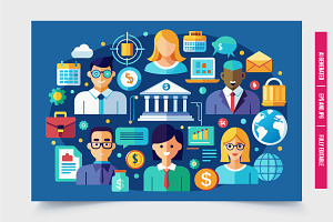 Diverse Team Working for Financial S, an Illustration by Tanuart