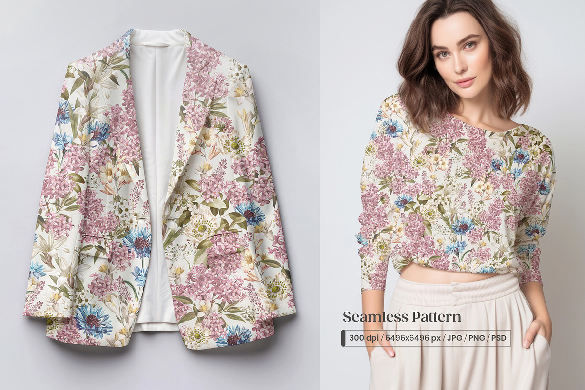 Tender Flora Botanical Pattern, a Pattern Graphic by Yello_illustration (Photo 6 of 14)