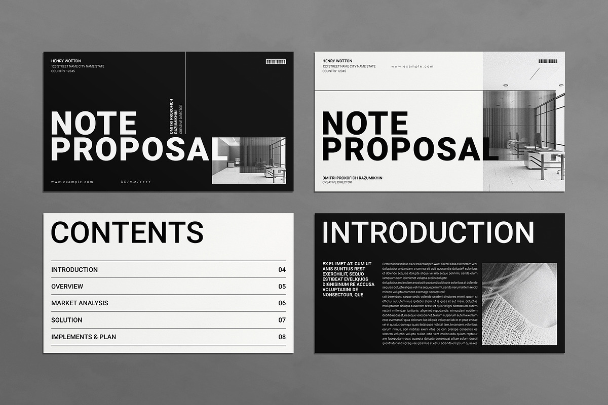 Minimal Business Proposal Template, a Presentation Template by E-Type (Photo 2 of 4)