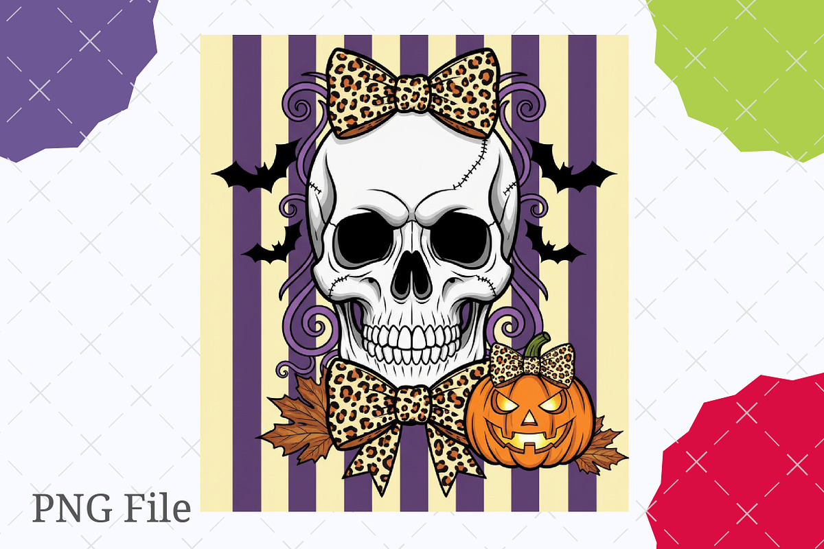 Preppy Halloween Coquette Skull Bow, an Illustration by designcity5 (Photo 1 of 8)