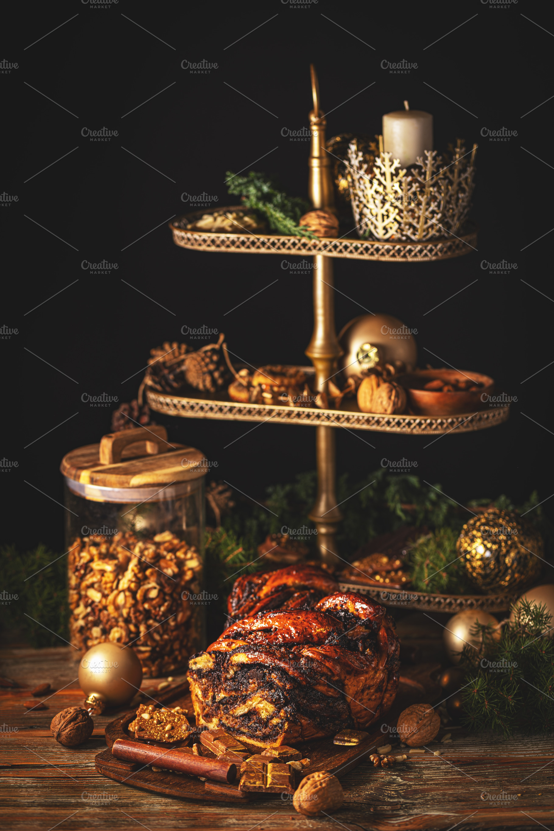 Sweet bread with chocolate, a Background Photo by Grafvision photography