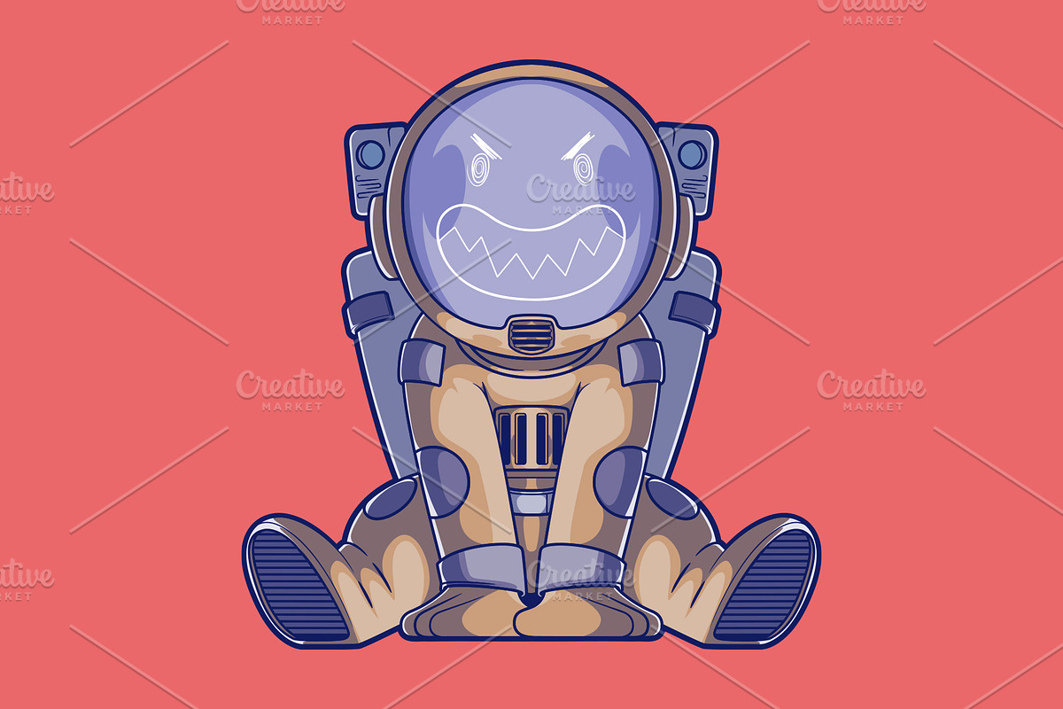 Angry Astronaut!, a Technology Illustration by pedrors