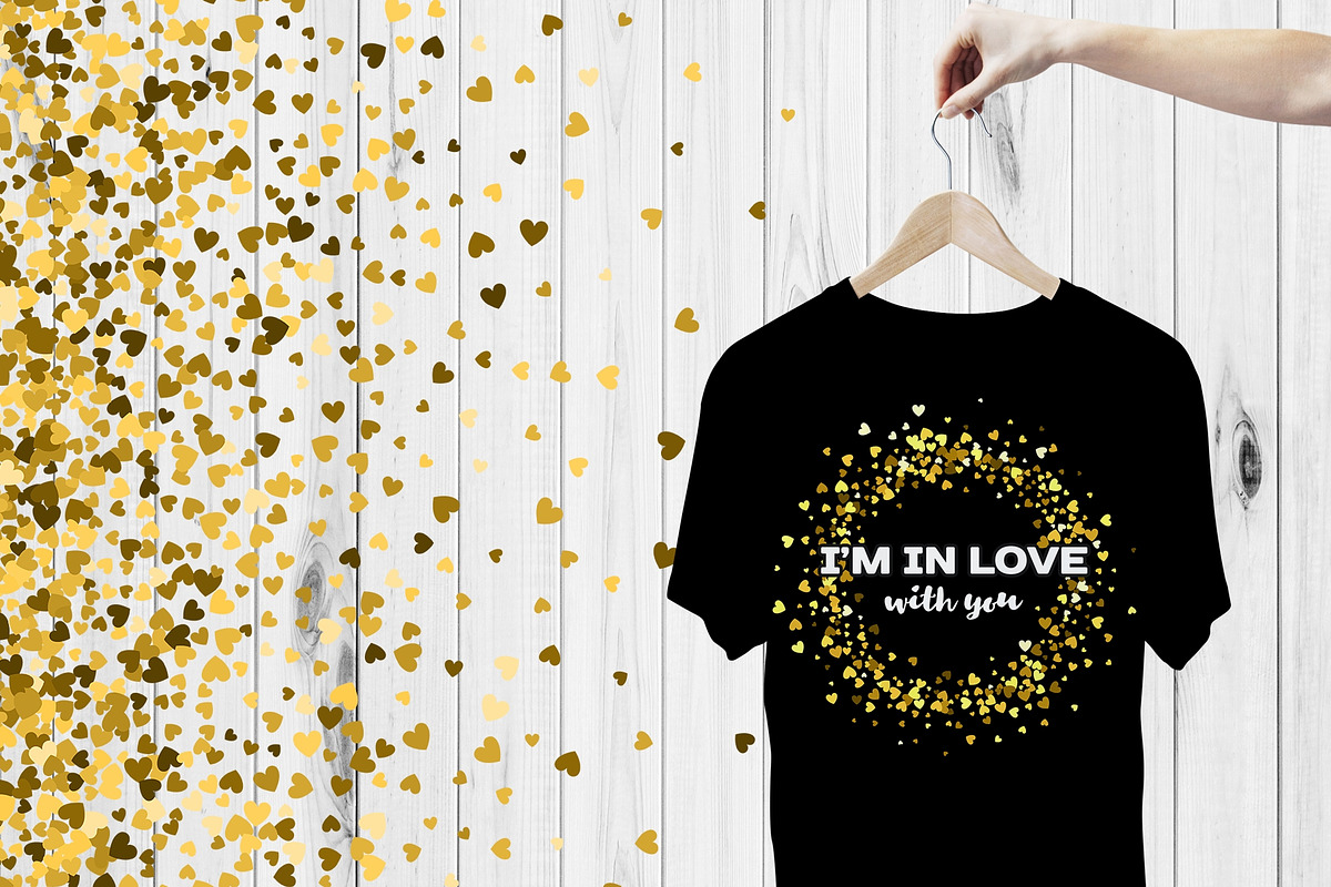 Golden hearts collection, a Pattern Graphic by ekmelica (Photo 4 of 12)