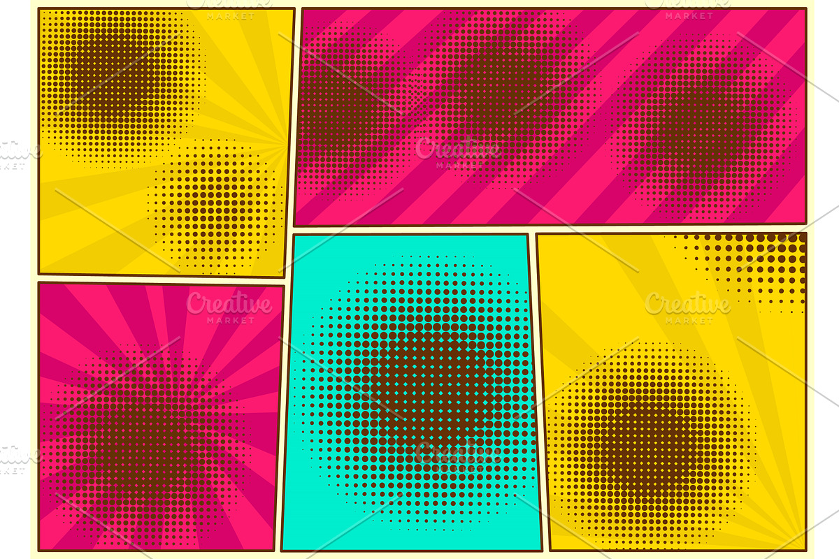 Comic book page divided by, an Illustration by Things for designers