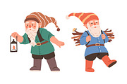 Cute cartoon gnomes, dwarfs set, an Illustration by Good Studio (Thumbnail 4 of 7)