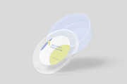 Round Plastic Box Label Mockups, a Cups & Container Mockup by GfxFoundry (Thumbnail 6 of 8)