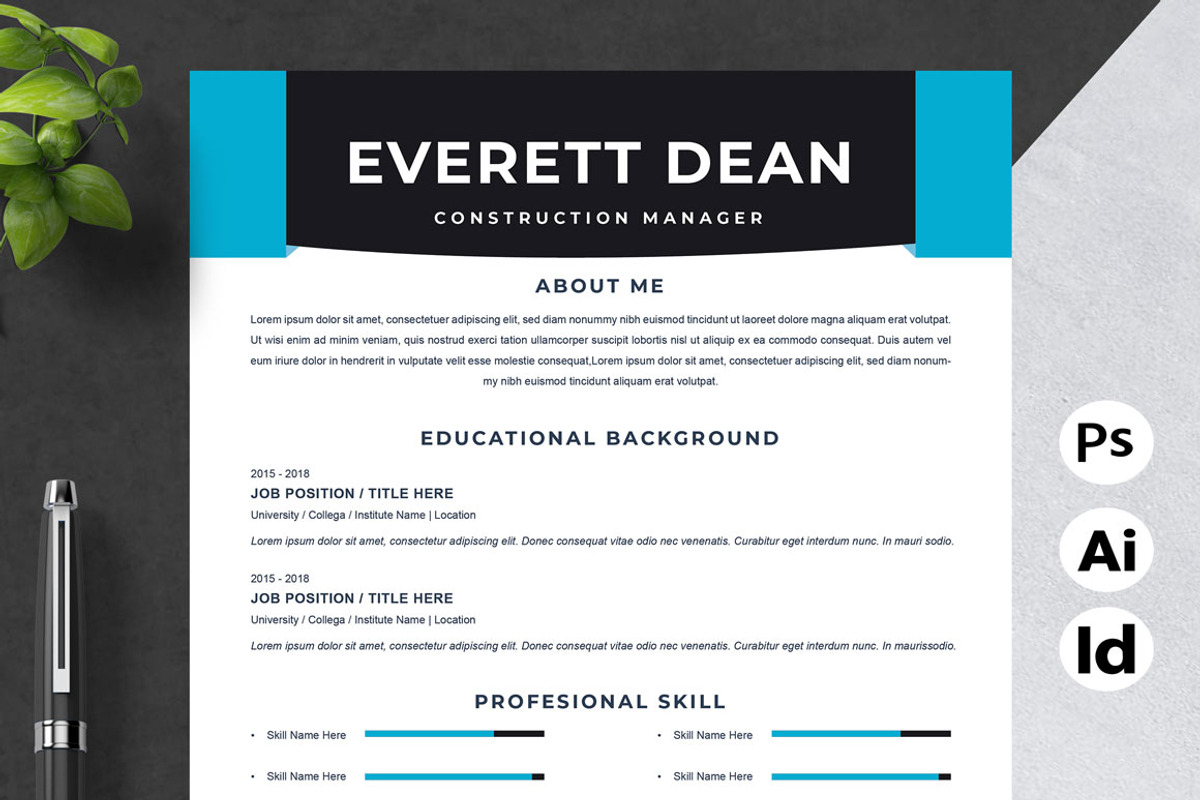 Construction Manager Resume, a Resume Template by Attractive Resume (Photo 1 of 3)