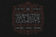 GEOMETRIC ART DECO ELEMENTS, an Object Graphic by 2DFUNS (Thumbnail 1 of 5)