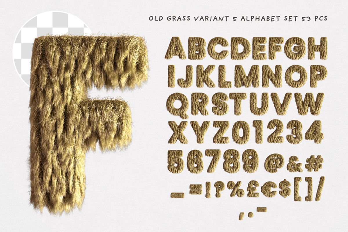 Old Dry Grass or Fur Typo Creator, a Sans Serif Font by TVartworks (Photo 8 of 13)