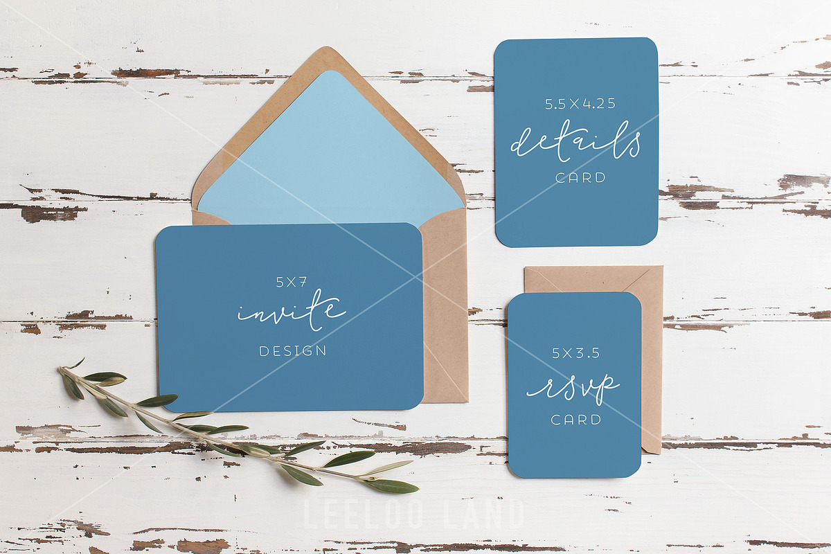 Rustic Wedding Suite Mockup Olive 2, a Print Template by ILLONA GRAPHICS (Photo 4 of 6)