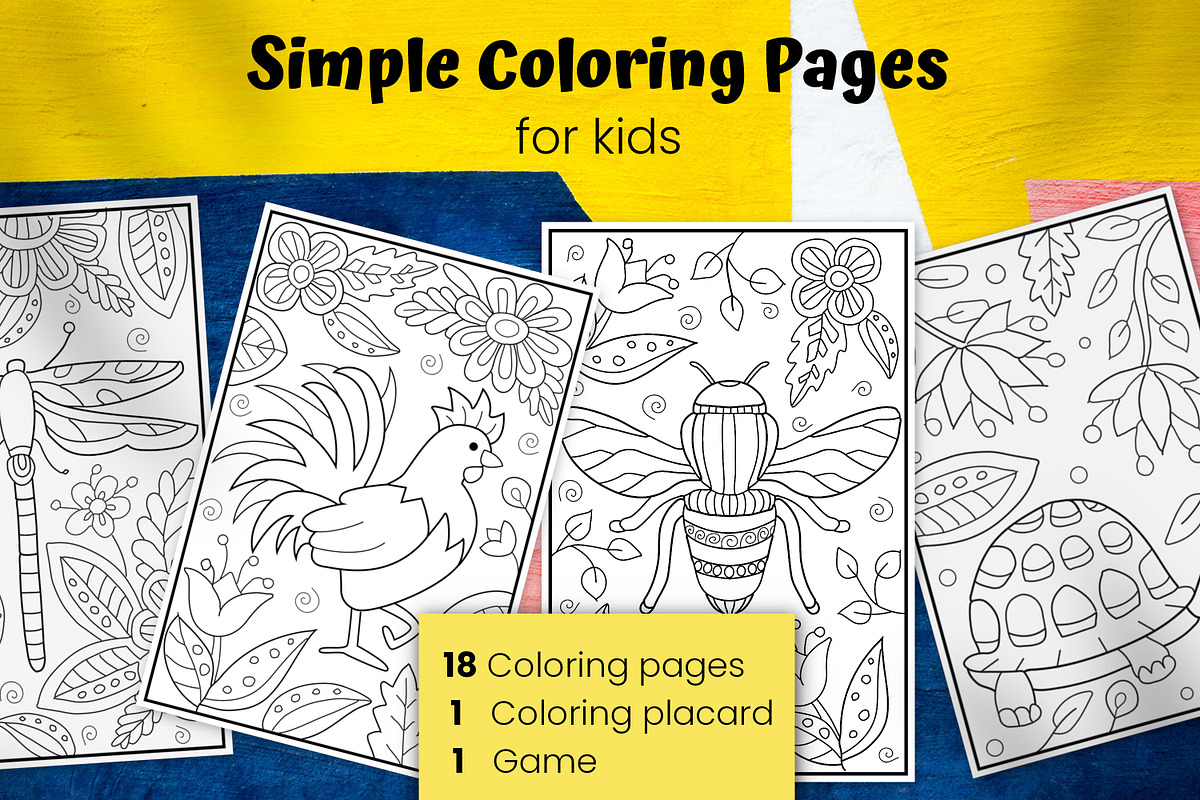 20 Coloring Pages for kids | Animals, an Animal Illustration by ChristinaDesigns (Photo 1 of 8)