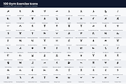 100 Gym Exercise Icons, a Duotone Icon by Symbolic Language (Thumbnail 2 of 3)