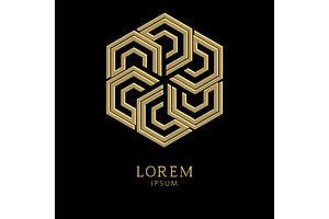 Geometric logo. Vector element., an Icon by RODINA