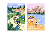 Summer holidays posters set, a Seasonal Illustration by PaperTrident (Thumbnail 2 of 3)