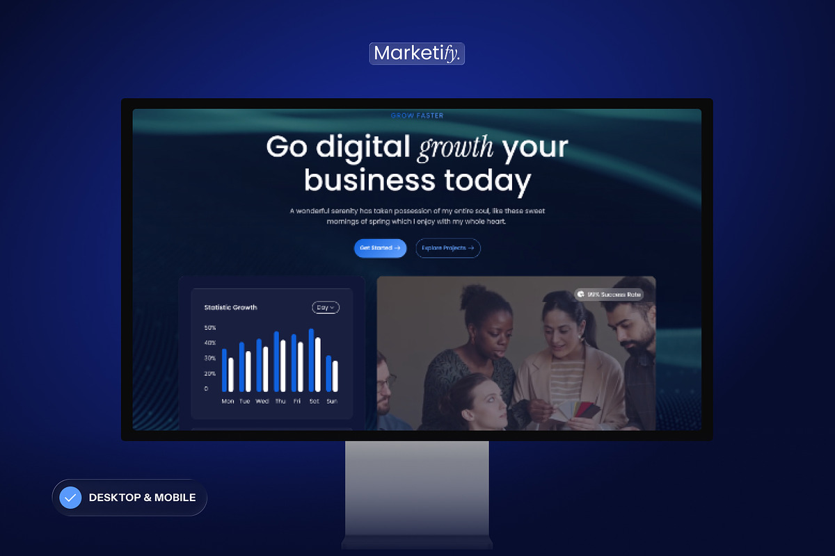 Marketify - Digital Marketing Agency, a WordPress Template by SLAB! Design (Photo 3 of 5)