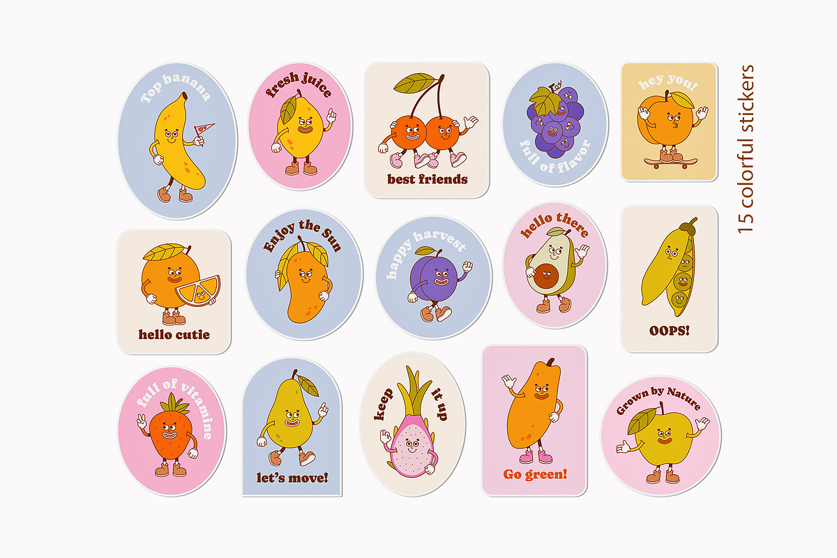 Retro Fruits, a Food Illustration by Sweet Corner (Photo 3 of 11)