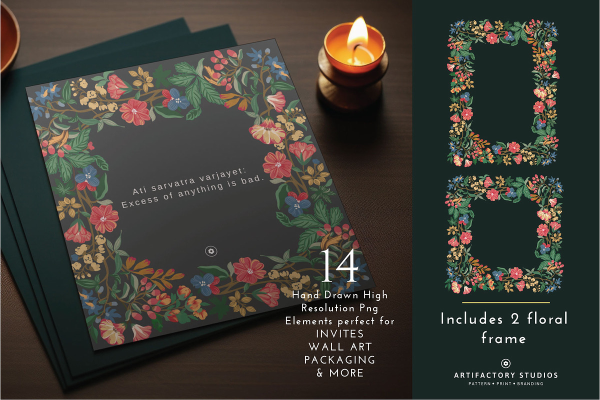 Indian Festive Illustration Set, a Decorative Illustration by Artifactory Studios (Photo 2 of 7)