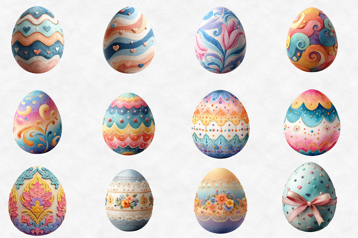 pastel Easter egg clipart, an Illustration by Designworld (Photo 3 of 5)