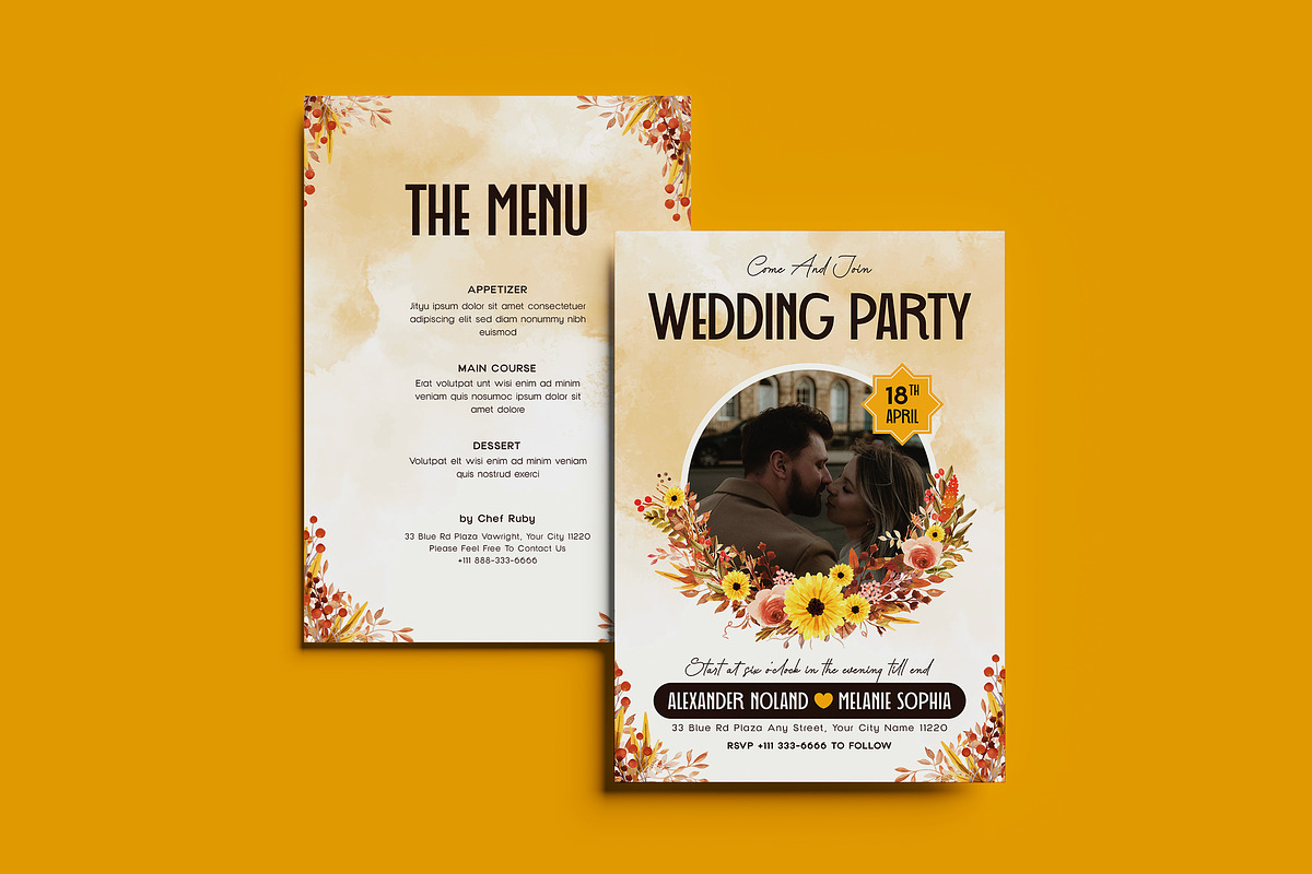 Brownie Wedding Invitation Template, an Invitation Template by dokudokunomi (Photo 1 of 4)