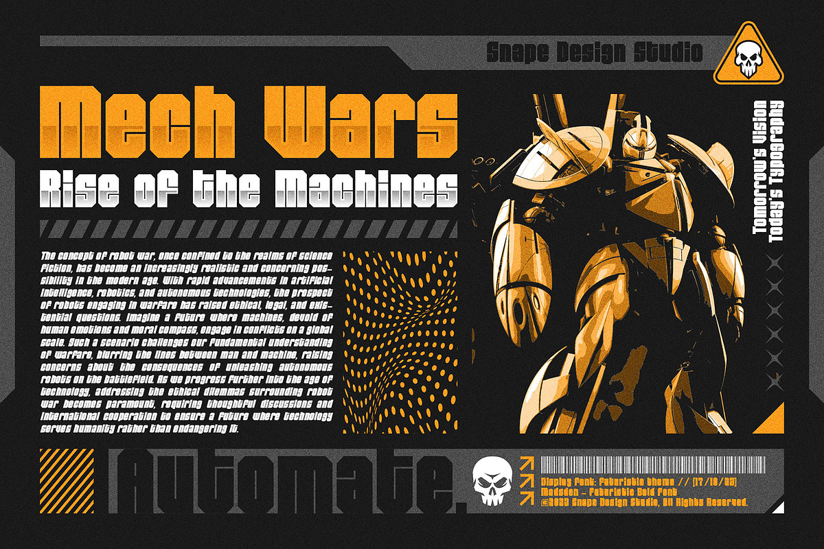 Madsden - Futuristic Font, a Sans Serif Font by Snape Design Studio (Photo 4 of 5)