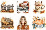 Cozy Autumn Pumpkin Clipart, an Illustration by OK Design (Thumbnail 5 of 5)