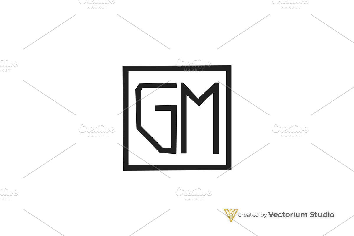Modern GM Geometric Logo, a Branding & Logo Template by Vectorium Studio (Photo 4 of 8)