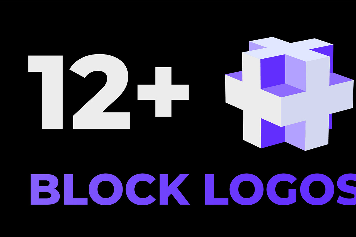 3D Block Logo Pack 12+ Modern, a Textures & Material 3D Model by Abdulrehman58 (Photo 1 of 3)