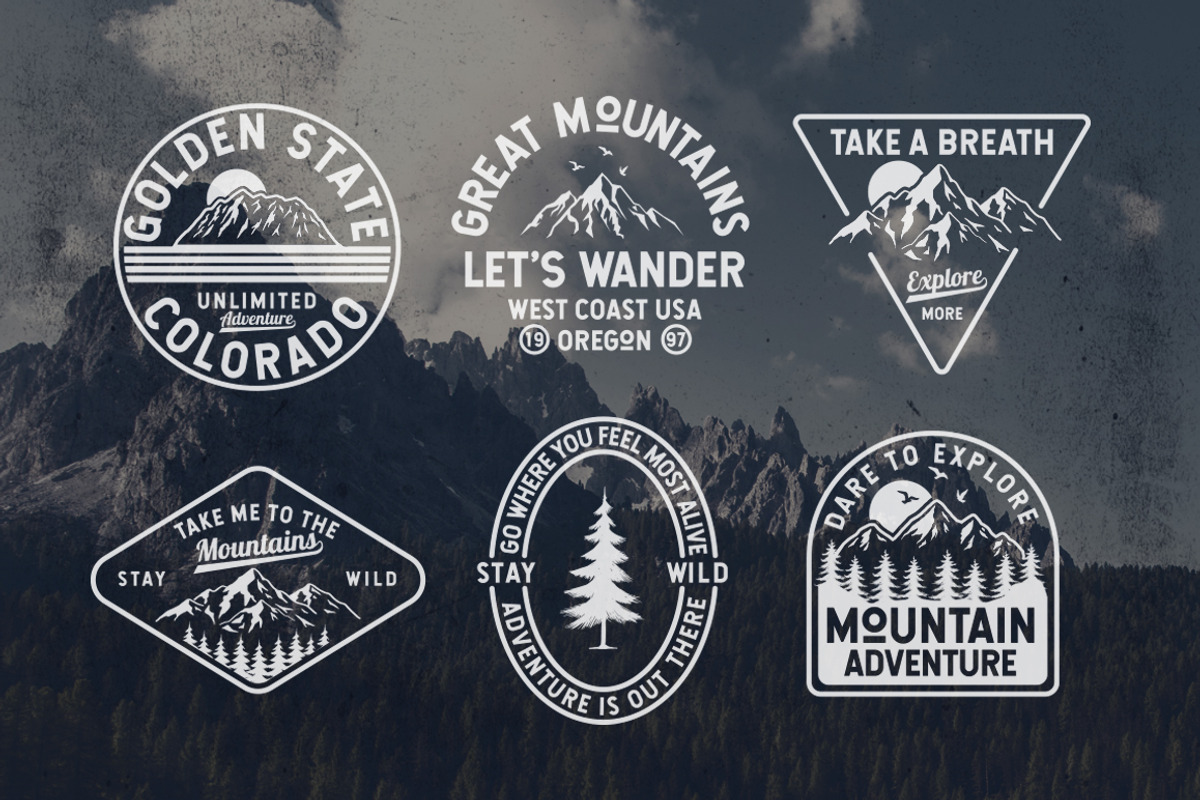 Vector Editable Mountain Badges, a Branding & Logo Template by cd-design.co (Photo 2 of 3)