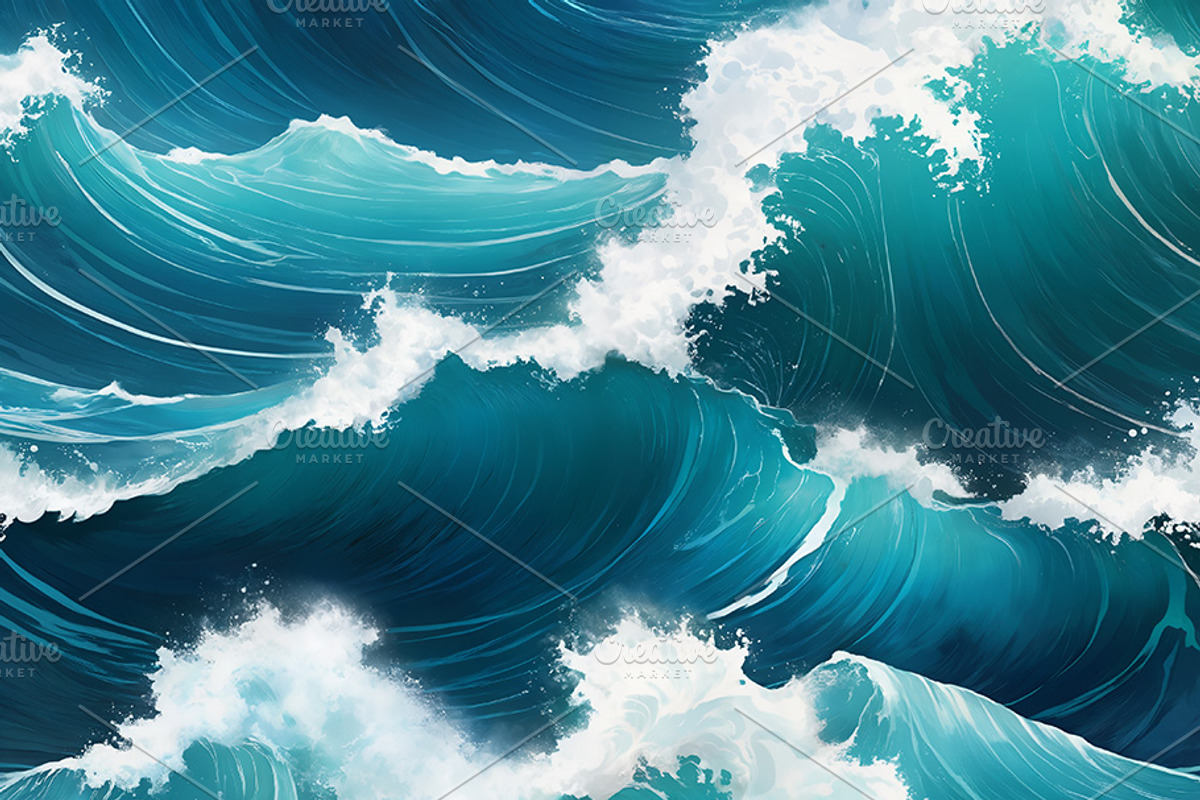 Ocean Waves, a Decorative Illustration by h.utomo (Photo 18 of 31)