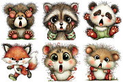 Funny Panic Animals Clipart Bundle, an Illustration by Craft Nest (Thumbnail 11 of 11)