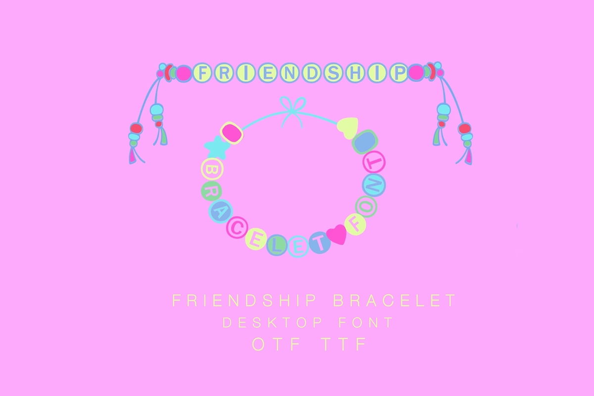 Friendship Bracelet Desktop Font, a Blackletter Font by HERRINGTON DESIGN (Photo 2 of 4)