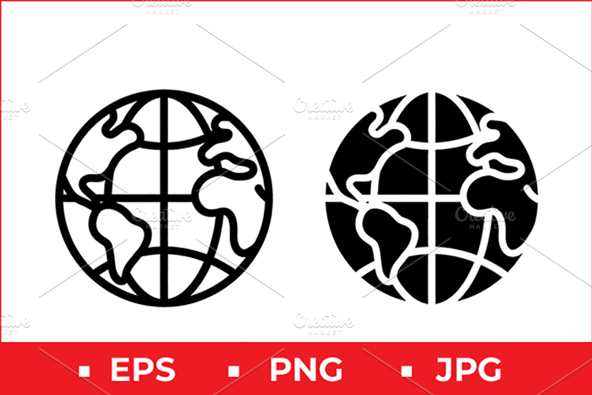 Minimalist Globe Vector Icon Set, a Solid Icon by Artonix (Photo 1 of 2)