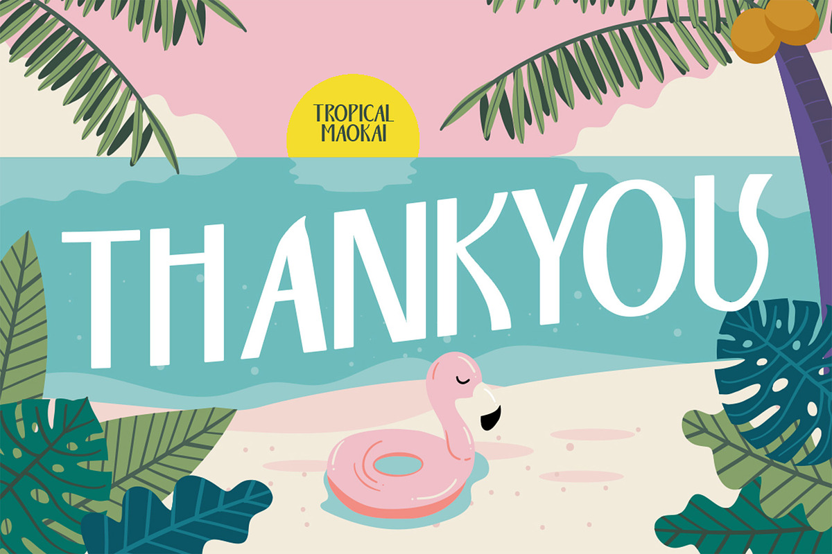 Tropical Maokai - Groovy Summer Font, a Sans Serif Font by Pekotype (Photo 14 of 14)