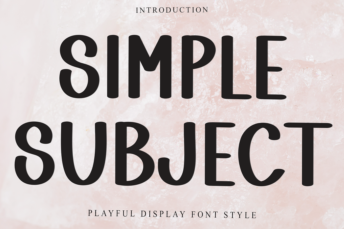 Simple Subject, a Serif Font by FreshTypeINK (Photo 1 of 8)