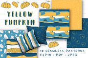 Orange Pumpkin Seamless Patterns, a Pattern Graphic by RabbitAndPencil (Thumbnail 1 of 4)