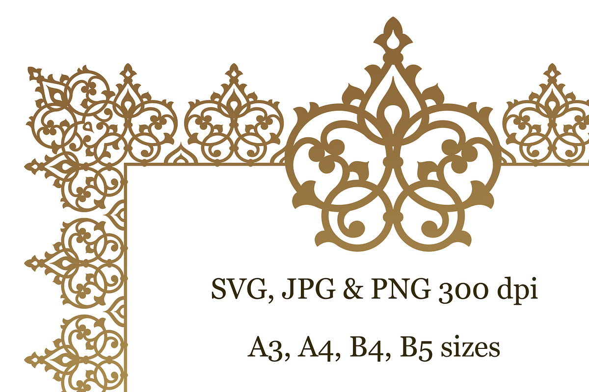 Bronze arabic border SVG preview 2