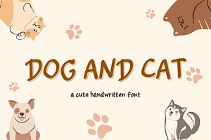 Dog And Cat - Handwritten Font