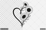 Sunflower SVG PNG Design Bundle, an Illustration by Actual Pixel (Thumbnail 17 of 30)